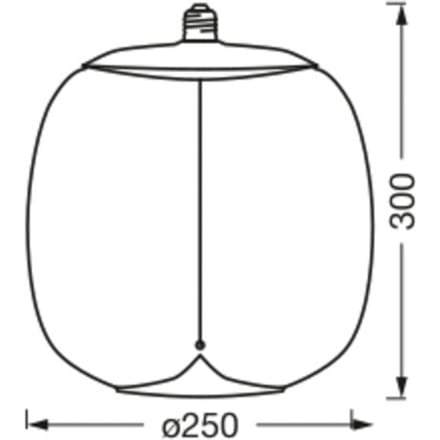 OSRAM Vintage 1906 Big Oval, amber, E27, 2.700 K, gloeidraad