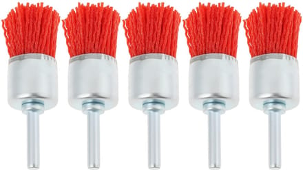 Dailygoods - Rode Nylon Schurende Draad Borstel Set van 5 Stuks