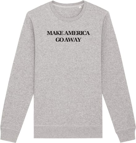 Make America go away (MAGA) - sweater - heather grey | zwart - L