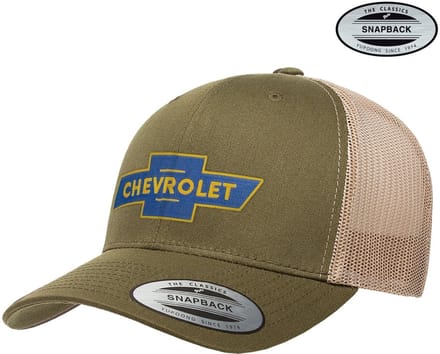 Chevrolet Cap Bowtie Logo Premium Trucker Cap GM-93-CHEV9901-CB66 OliveKhaki