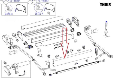 Thule Lead Rail 9200 4.50 Wit