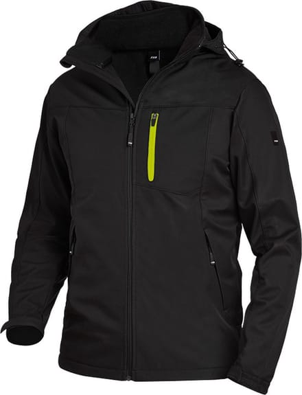 FHB JANNIK Softshelljack 79105 - Zwart-Zwart - XL