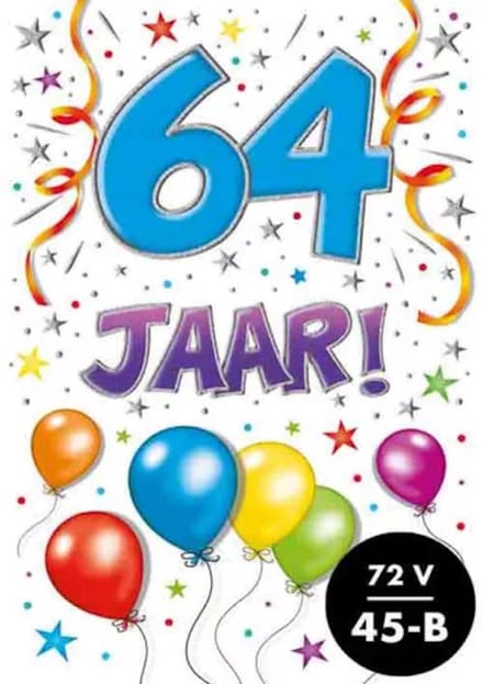 Verjaardagskaart - That Funny Age - 64 jaar - Met Envelop - Per stuk