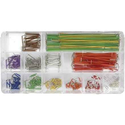 Velleman Draadbruggen, set van 350 stuks (25 x 14 lengtes), koper, veelkleurig