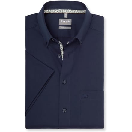 OLYMP Luxor Overhemd, Comfort Fit, Button-down, Marineblauw