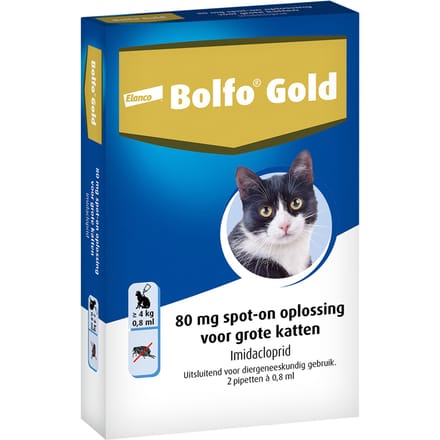 Elanco Vlooiendruppels Kat - Vanaf 4 kg - 80 mg 2 pipetten
