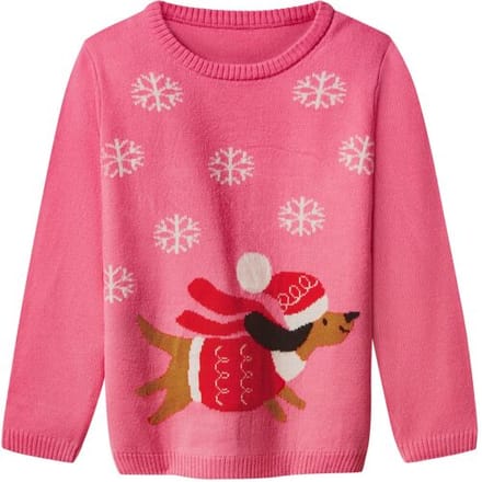 lupilu Kinder kersttrui met lampjes (Roze, 110/116)