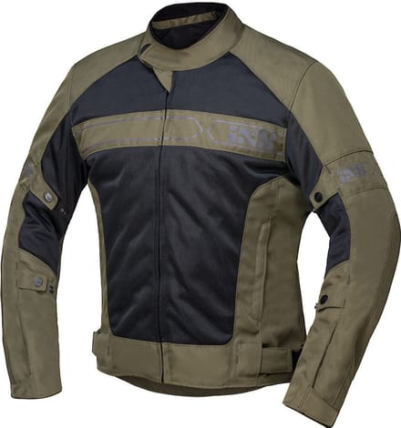 IXS Evo-Air Olijfgroen Groen Zwart Textiele Motorjas - Jas