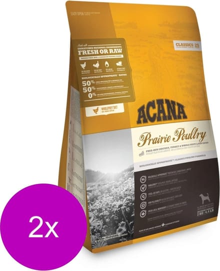 Acana Classics Prairie Poultry - Kip & Kalkoen - Hondenvoer - 2 x 2 kg