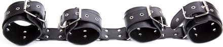 Fixxx - Pols en Enkelboeien aan Strap - PU-Leer - Zwart