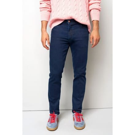 Meyer Jeans M5 Five Cotton Tencel Denim Super Stretch Marine / male
