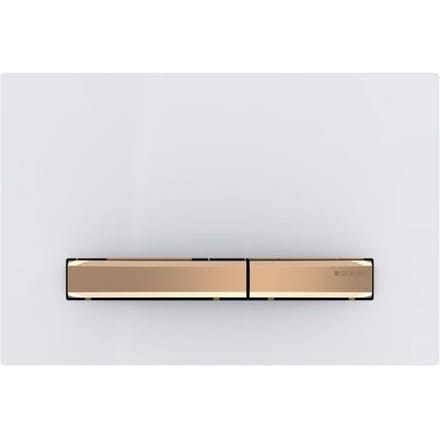 Geberit Sigma50 bedieningsplaat - 2-toets spoeling - vierkant - roodgoud/wit
