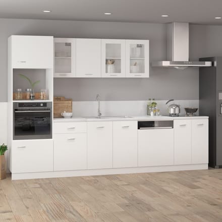 vidaXL - Bovenkast - Lyon - 80x31x60 - cm - bewerkt - hout - wit