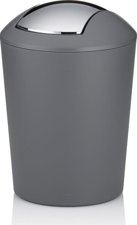 Afvalbakje met tuimeldeksel mat grijs 5 liter