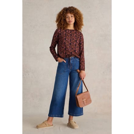 White Stuff Tasha Tie Hem Orange Print Taglia: 18 | Magliette intime Outlet | Donna | Arancione