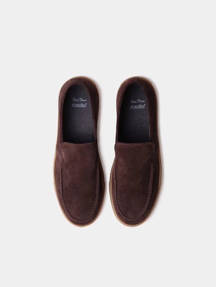 Suède loafers voor heren met rubberen zool | JOAN