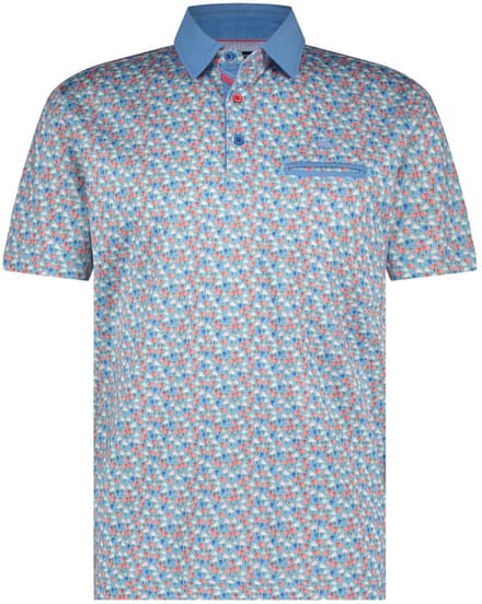 Fellows United Polo Birds Mercerise Mid Blue (41.3603 - 116)