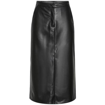 Piece Pcneeth Hw Pu Midi Kirt Black | Zwart | Maat: S