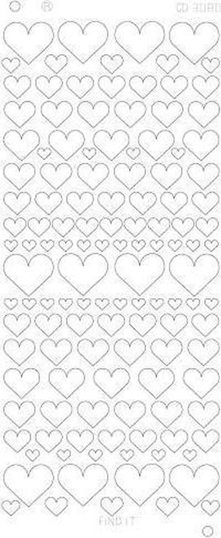 Hearts Various Platinum - Zilver 1 stuks