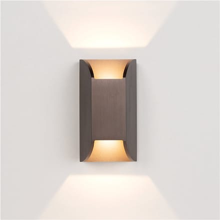 Atmooz Dahlia Wandlamp – 16x9x7 cm – Brushed Bronze – Geïntegreerde LED – Up & Downlight – Accentverlichting