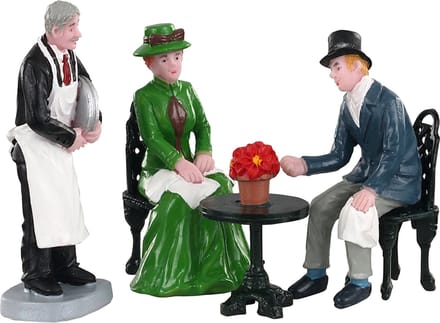 Lemax - Café Society- Set Of 4 - Kersthuisjes & Kerstdorpen