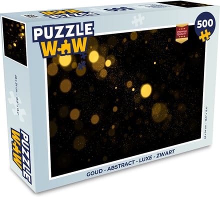 Puzzel Goud - Abstract - Luxe - Zwart - Legpuzzel - Puzzel 500 stukjes