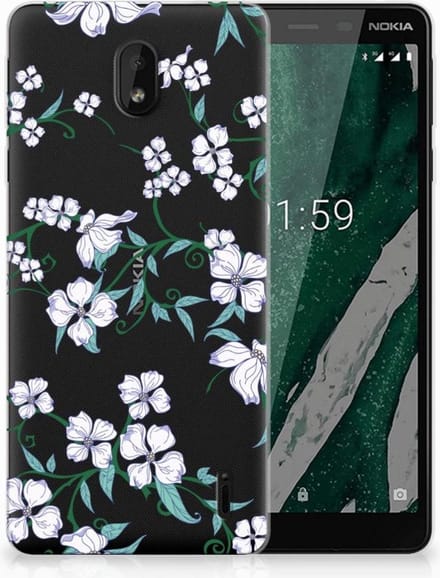 Nokia 1 Plus Uniek TPU Case Blossom White