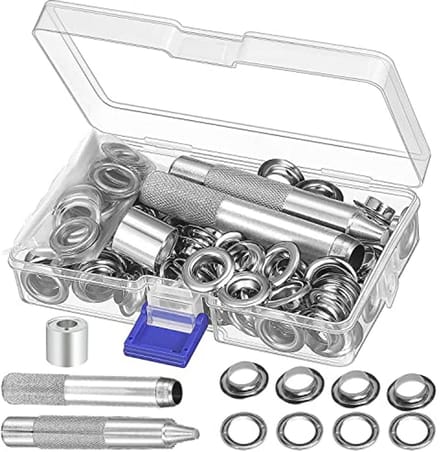 Gereedschapsset voor Ogen en Sluitringen - 100 Sets van 10 mm voor Dekzeilen en Leer