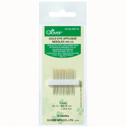 Gold Eye Applique Needles No 12