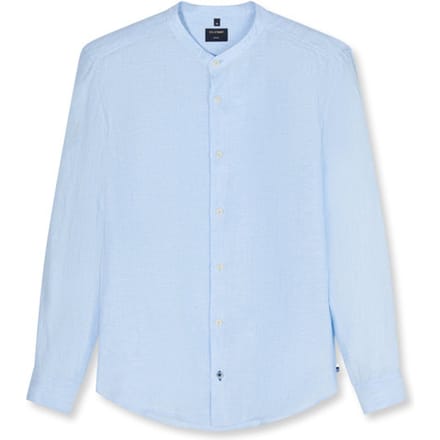 OLYMP Casual Overhemd, Regular Fit, Opstaande kraag, Lichtblauw