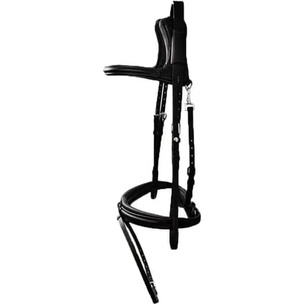 Snaffle hoofdstel met comfort neusriem Silver Crown Code 01