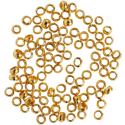 Ronde Knijpkralen Goud 100 Stuks 2mm