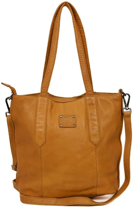 Bear Design Liz Leren Shopper - Okergeel