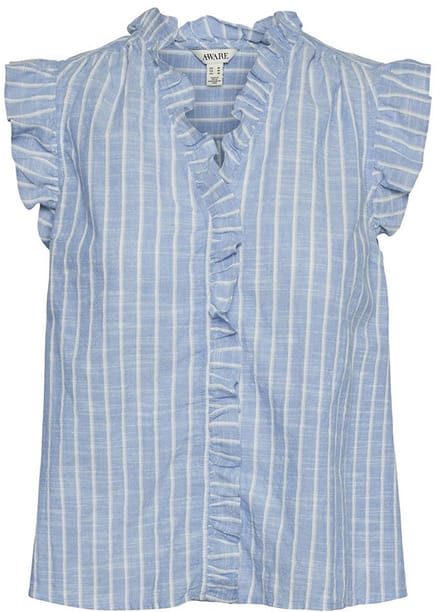 Vero Moda Kaori Overhemd Met Korte Mouwen Blauw M Vrouw