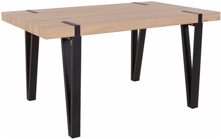 Sanchez-Eettafel - 150 cm - Eiken/Zwart