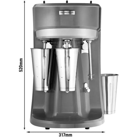 HAMILTON BEACH Triple spindelmenger HMD400 - met 3 mengers - 3x750ml - 900 Watt Zilver