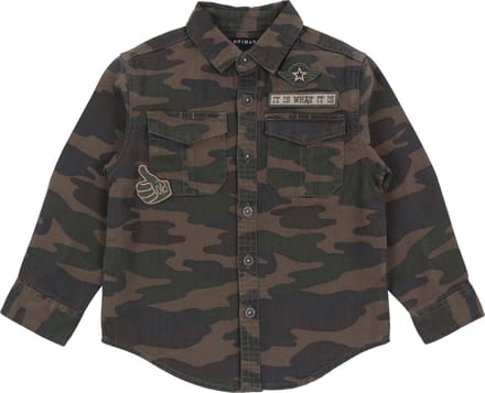 Camo blouse met lange mouwen