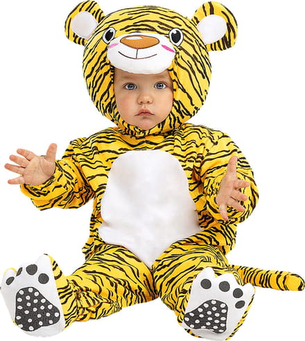 FUNIDELIA Tijger kostuum voor baby - Maat: 81 - 92 cm - Geel