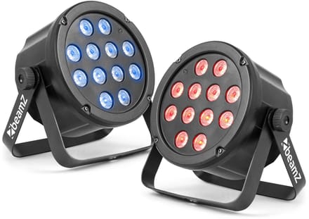 BeamZ set van 2 SlimPar35 LED PAR - Par spot 12x 3W RGB LED'S en DMX