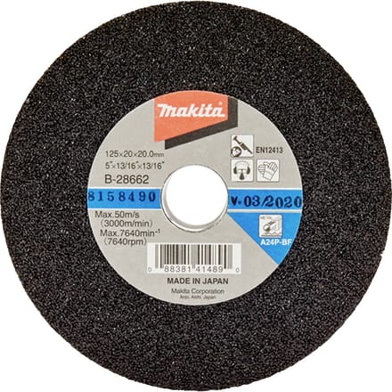 Makita B-28662 Makita slijpsteen K24 125x20x20 B-28662 Diameter 125 mm 1 stuk(s)