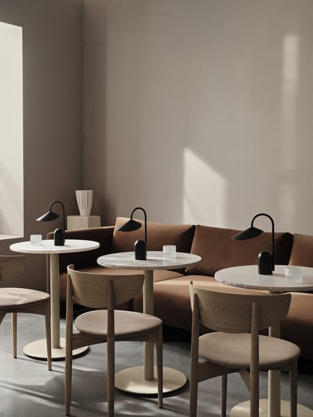 Ferm Living Mineral Café bistrotafel 60 x 60 cm - bianco curia/cashmere