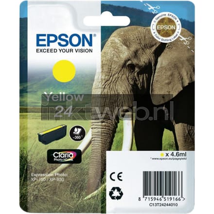Epson T2424 nr. 24 inktcartridge geel (origineel)