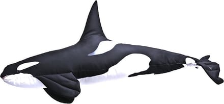 Kussen vis - Orca - Meerkleurig - Vismodel kussen - Orka kussen- Groot formaat - Sierkussen - 118 cm
