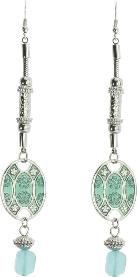 Behave - Vintage oorhanger met bloem design - Nikkelvrij