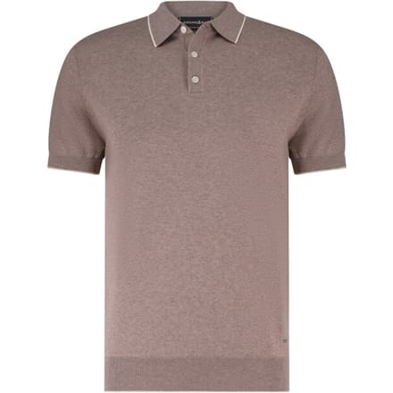 Scotland Blue poloshirt bruin gemêleerd 100% katoen