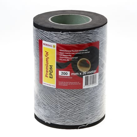 Premiumfol EPDM Waterkerende strook 20cm x 20m x 0,5mm - WKFEP050-0020