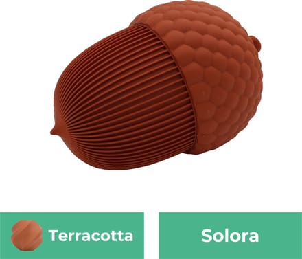 Herfst eikel beeld – Decoratief beeld - Terracotta - 3d geprint beeld – Herfst woondecoratie - Liggend - 25CM