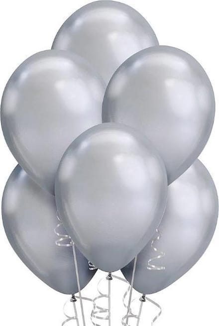 Chroom Ballonnen Zilver (10st)