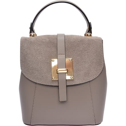Roberta M Beige Rundleer Tas