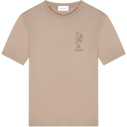 Pure Path T-shirt Embroidered Vase Taupe (26010106 - 53)